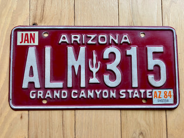 1984 Arizona License Plate