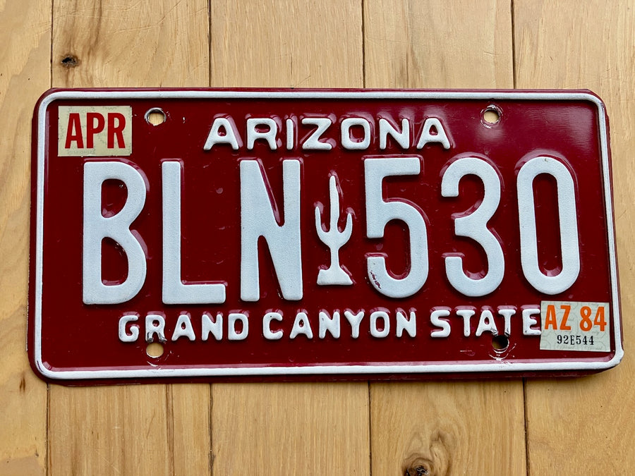 1984 Arizona License Plate