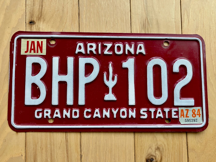 1984 Arizona License Plate