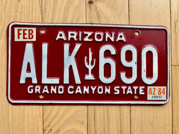 1984 Arizona License Plate