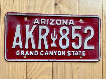 Arizona License Plate