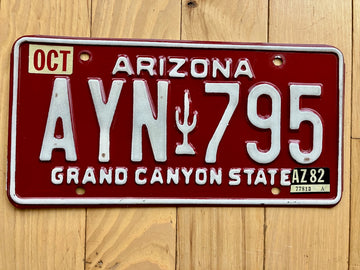 1982 Arizona License Plate