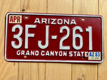 1983 Arizona License Plate