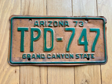 1973 Arizona License Plate