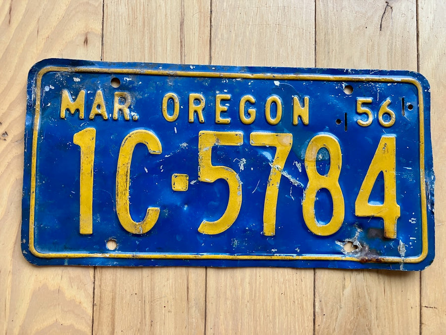 1956 Oregon License Plate