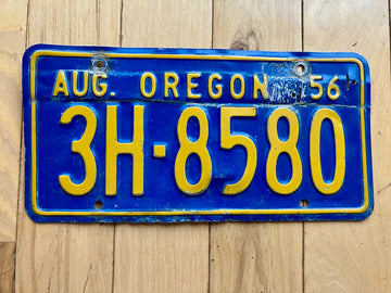 1956 Oregon License Plate