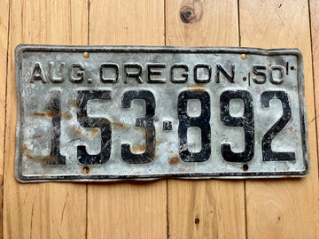 1950 Oregon License Plate