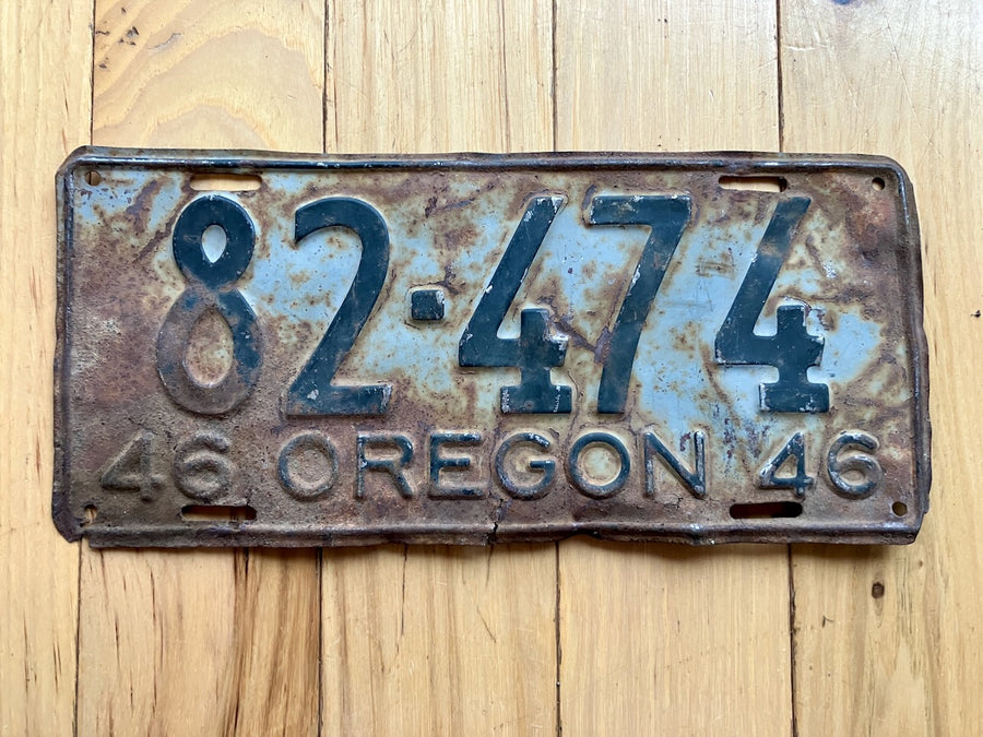 1946 Oregon License Plate