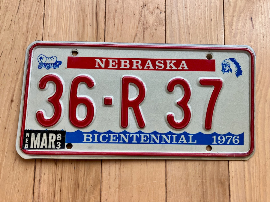 1976 Nebraska License Plate