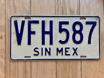 Sinora Mexico License Plate