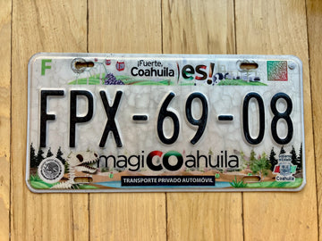 Coahuila Mexico License Plate