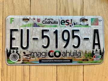 Coahuila Mexico License Plate