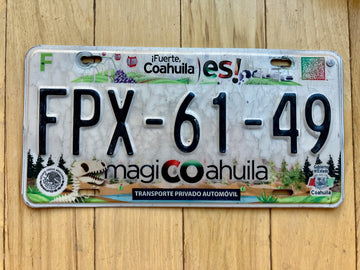 Coahuila Mexico License Plate