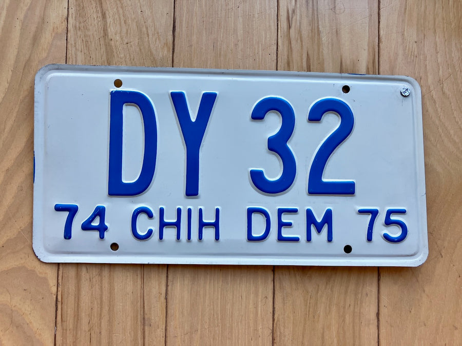 1974 1975 Chihuahua Mexico Dealer License Plate