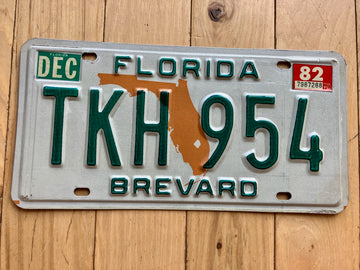 1982 Florida Brevard License Plate