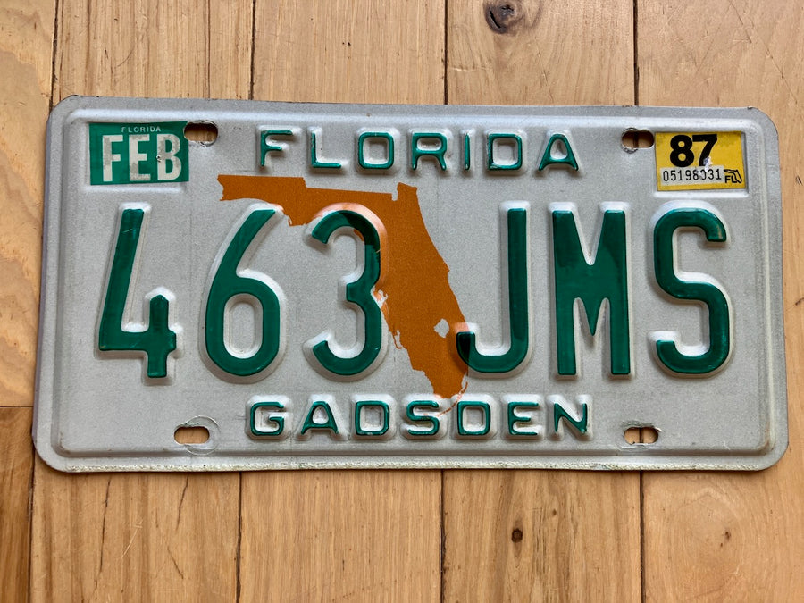 1987 Florida Gadsden License Plate