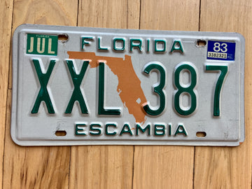 1983 Florida Escambia License Plate