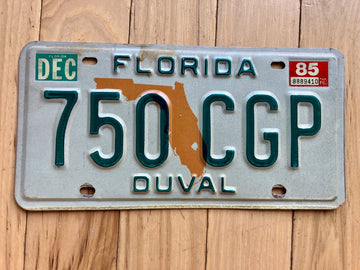 1985 Florida Duval License Plate