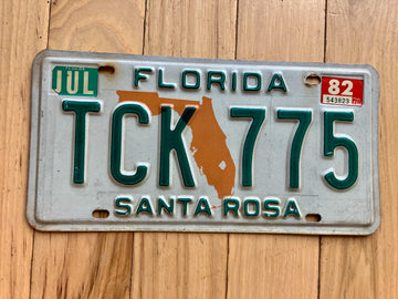 1982 Florida Santa Rosa License Plate