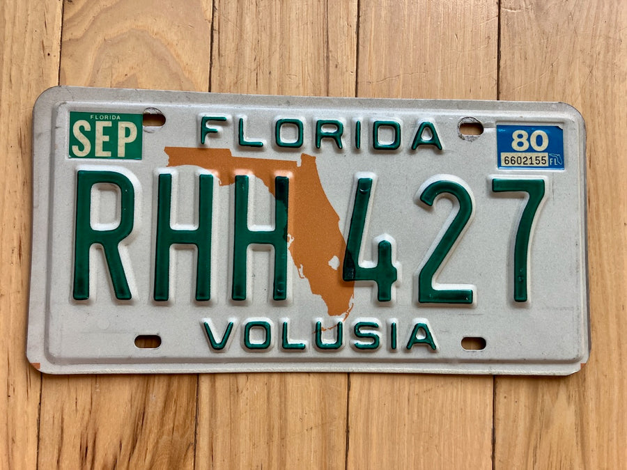 1980 Florida Volusia License Plate