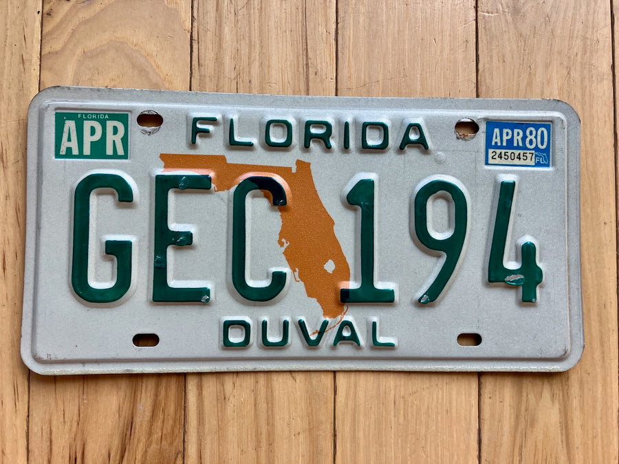 1980 Florida Duval License Plate