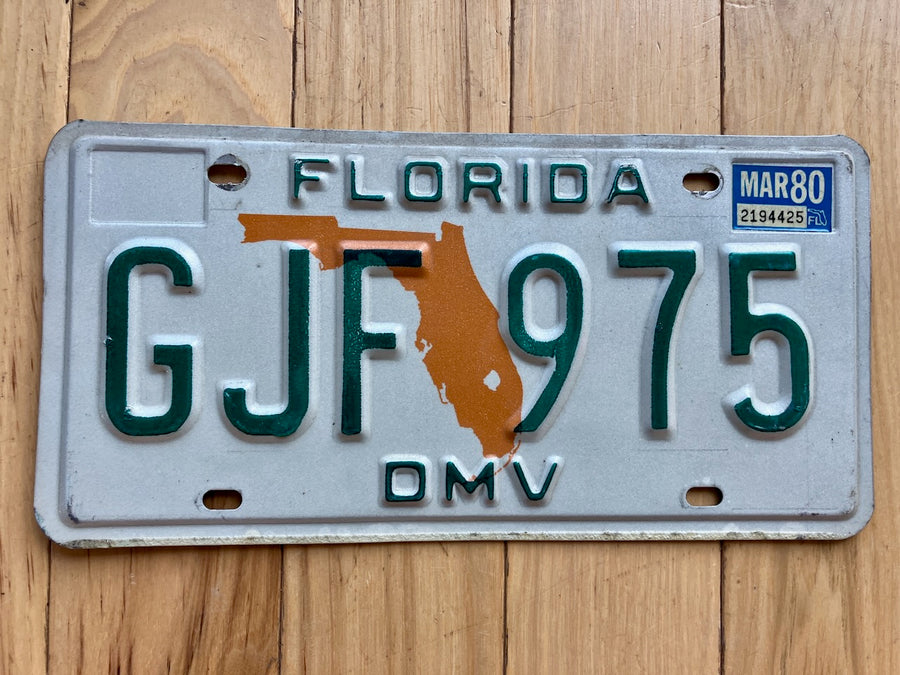 1980 Florida DMV License Plate