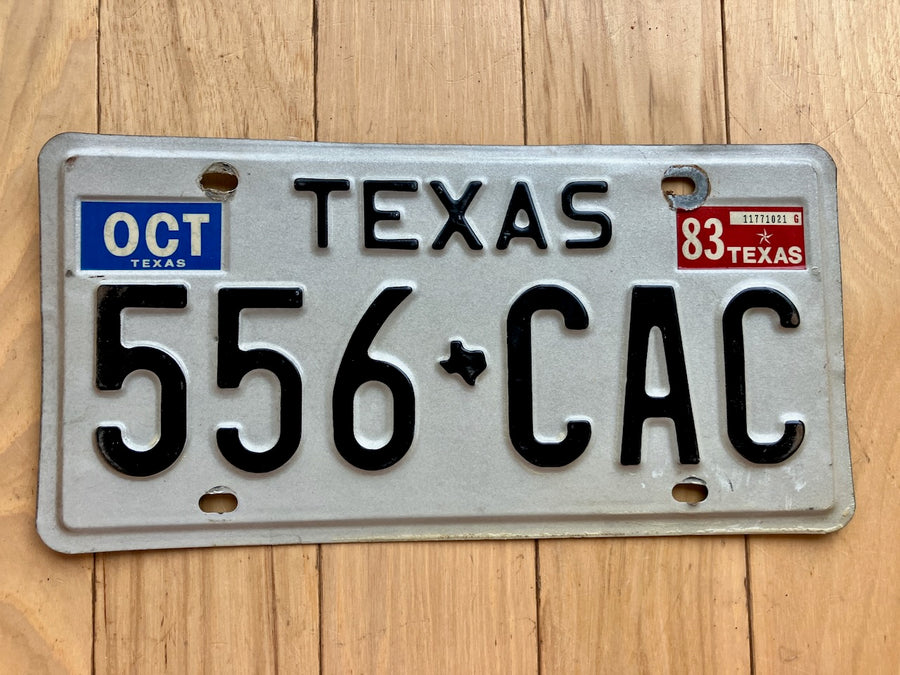 1983 Texas License Plate