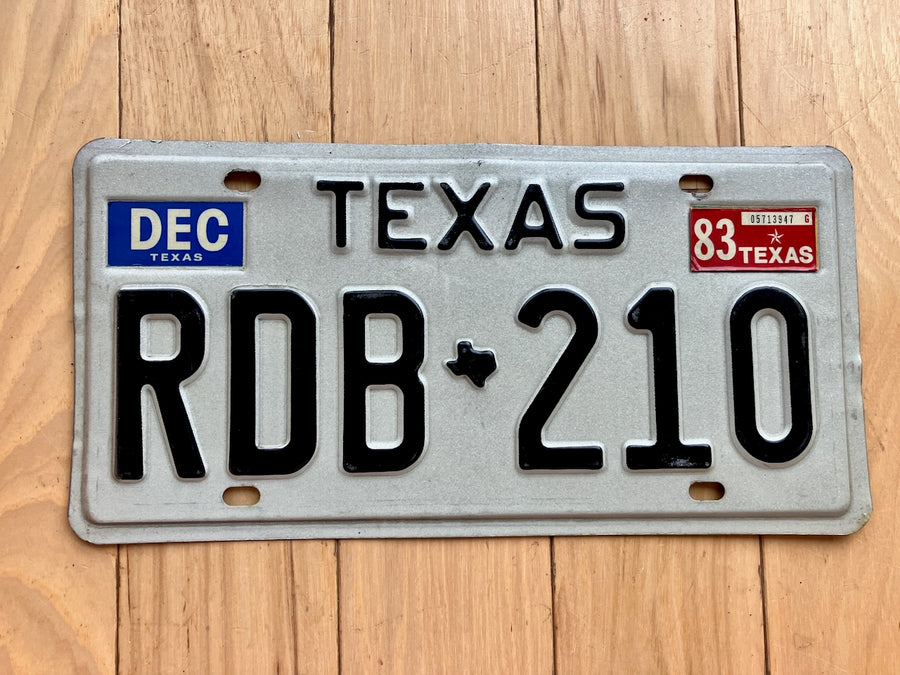 1983 Texas License Plate