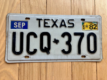 1982 Texas License Plate