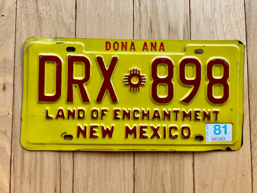 1981 New Mexico License Plate