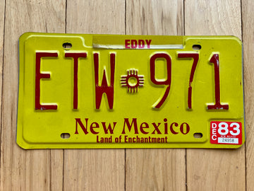 1983 New Mexico License Plate