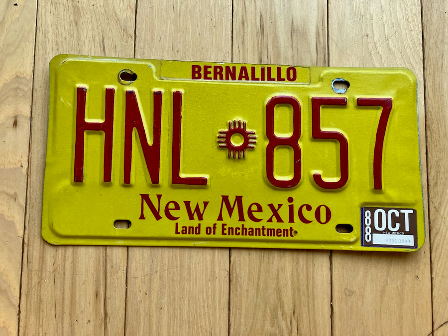 1988 New Mexico License Plate