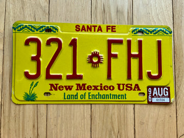 1996 New Mexico Santa Fe County License Plate