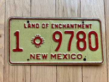 1960s New Mexico License Plate