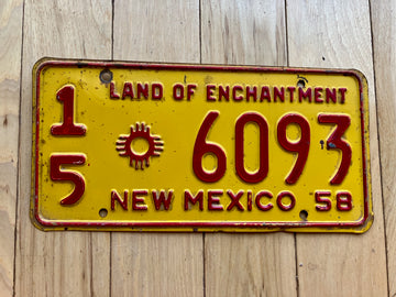 1958 New Mexico License Plate