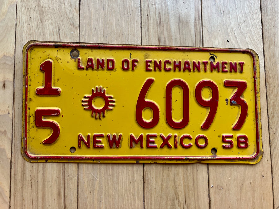 1958 New Mexico License Plate