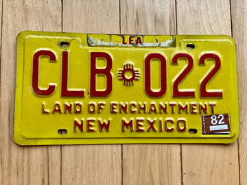 1982 New Mexico License Plate