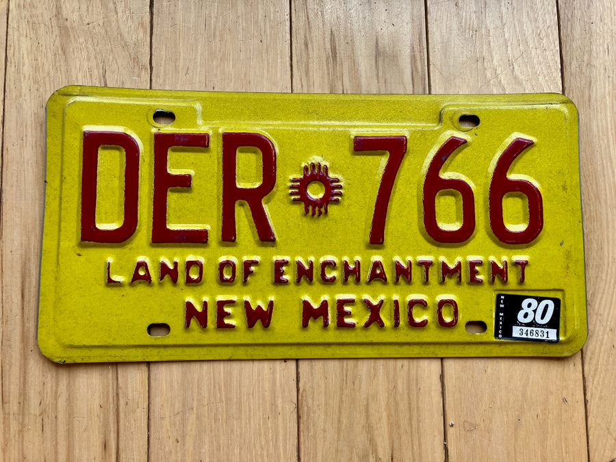 1980 New Mexico License Plate