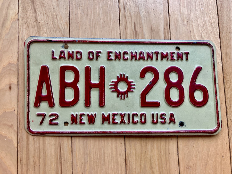 1972 New Mexico License Plate