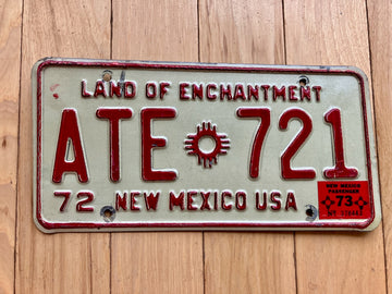 1973 New Mexico License Plate