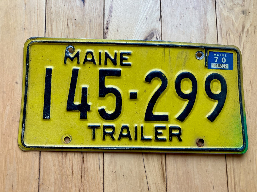 1970 Maine Trailer License Plate