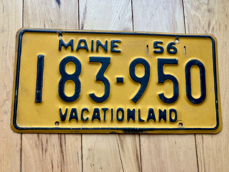 1956 Maine License Plate