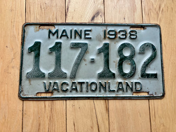 1938 Maine License Plate