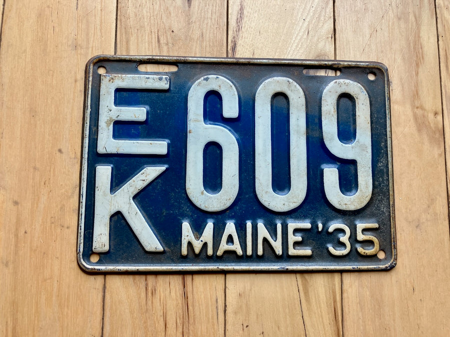 1935 Maine License Plate