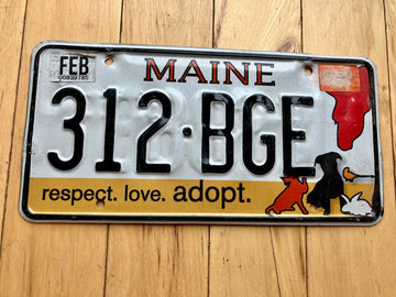 Maine Adopt License Plate