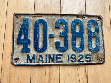 1925 Maine License Plate