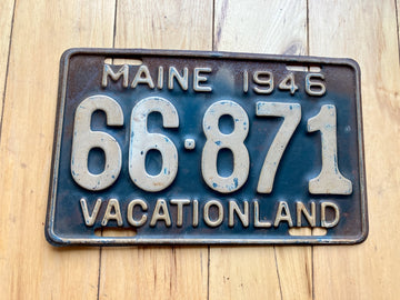 1946 Maine License Plate