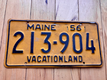 1956 Maine License Plate