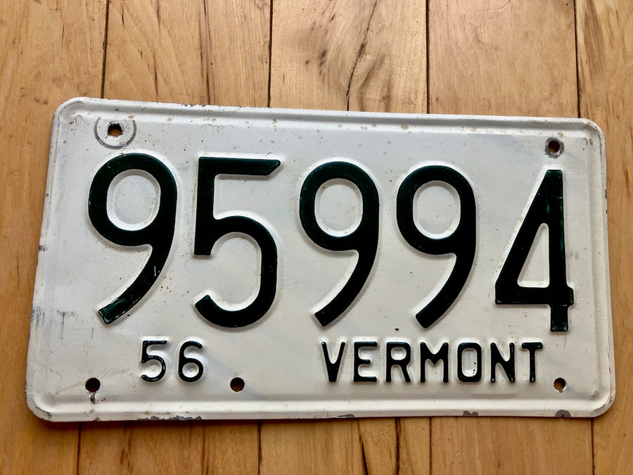 1956 Vermont License Plate