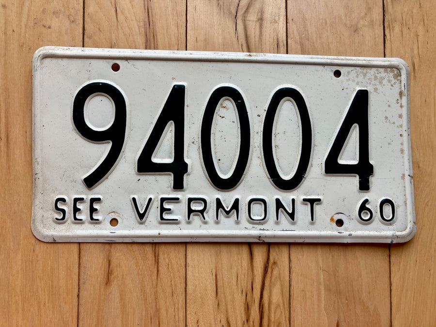 1960 Vermont License Plate